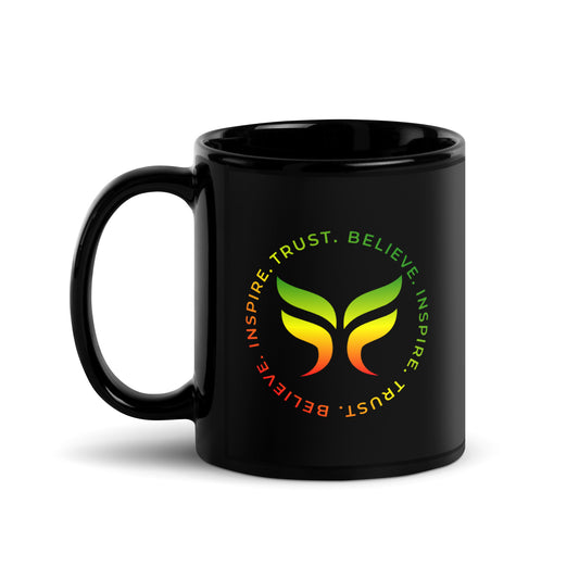 Trust. Believe. Inspire. - Black Glossy Mug