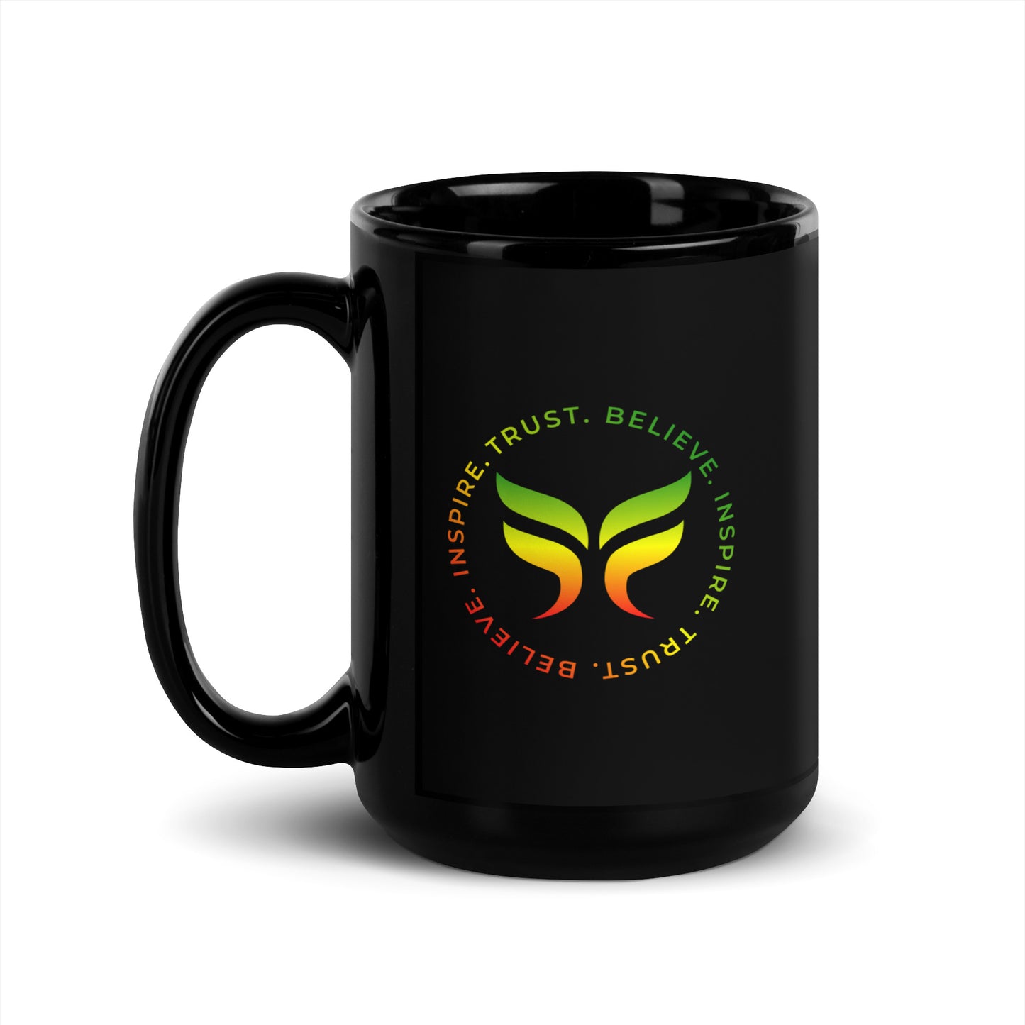 Trust. Believe. Inspire. - Black Glossy Mug