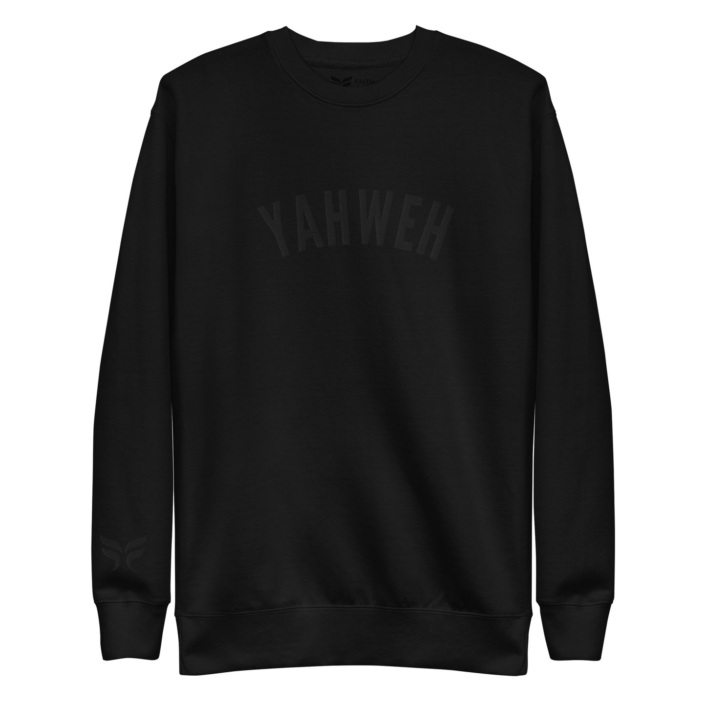 Yahweh Black-on-Black - Unisex Premium Sweatshirt