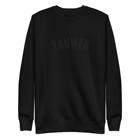 Yahweh Black-on-Black - Unisex Premium Sweatshirt